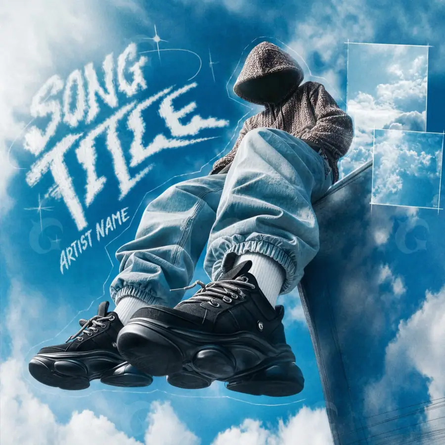 Music cover artwork “Blue Cloud”: cloud, blue tones