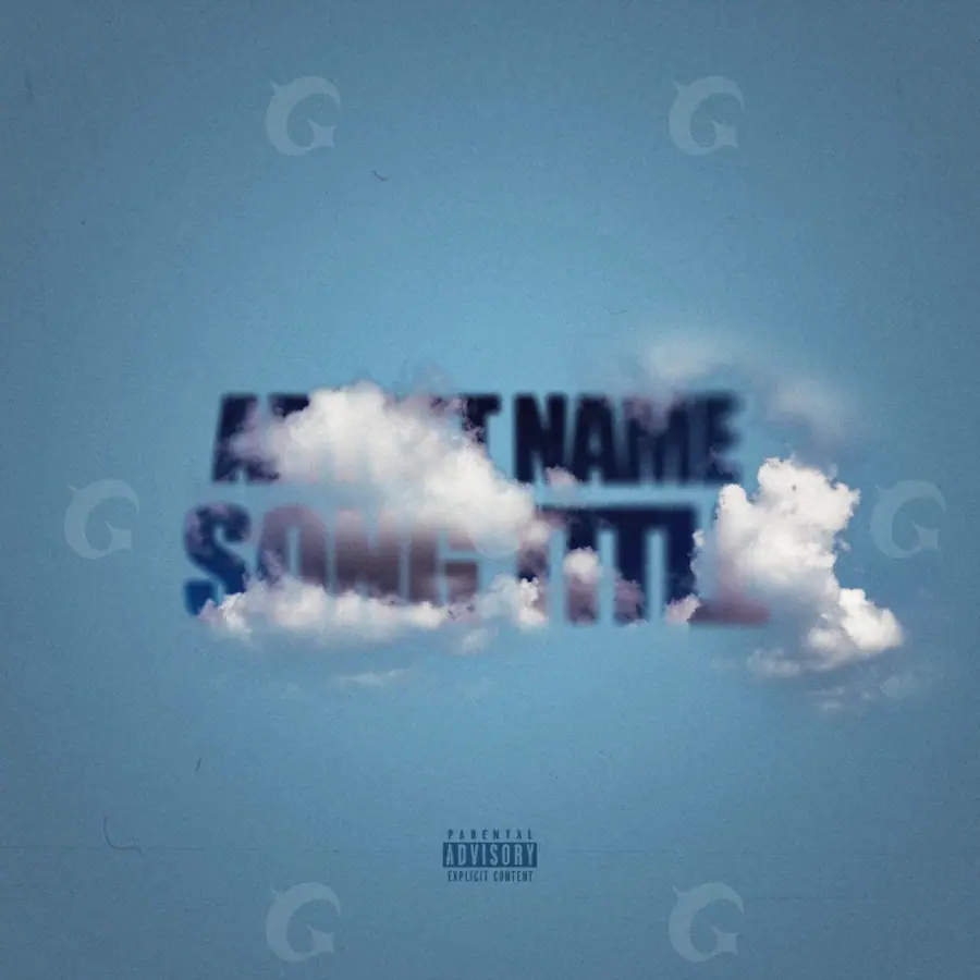 Arte de portada musical «Blue Cloud»: nube; color azul