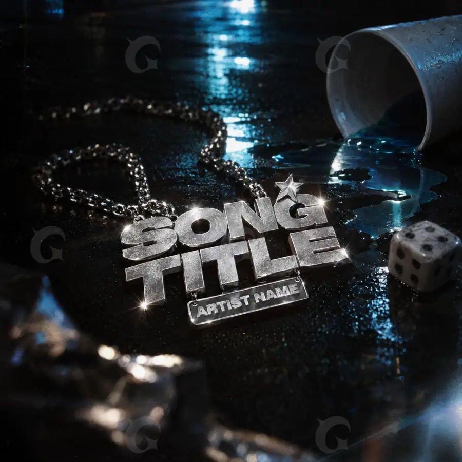 Music cover artwork “Blue Dice”: dice, blue tones