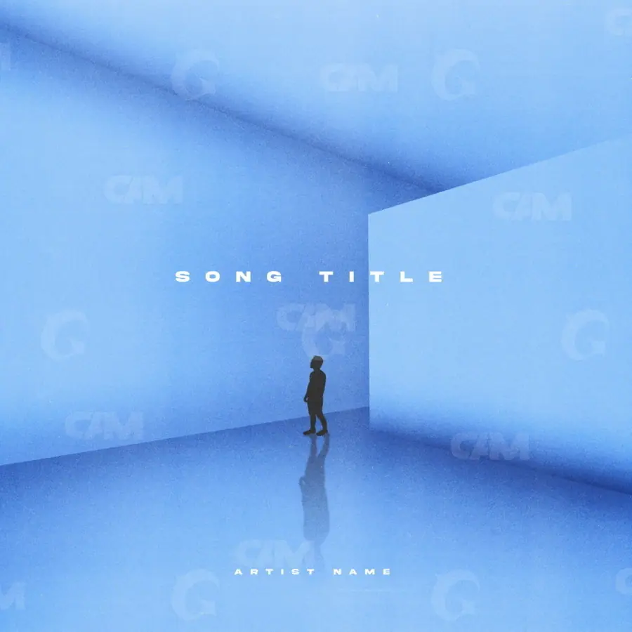 Обложка для альбома «Blue Figure»: фигура; палитра — синяя