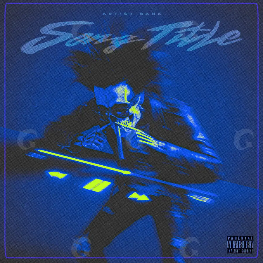 Arte de portada musical «Blue Figure»: figura; color azul