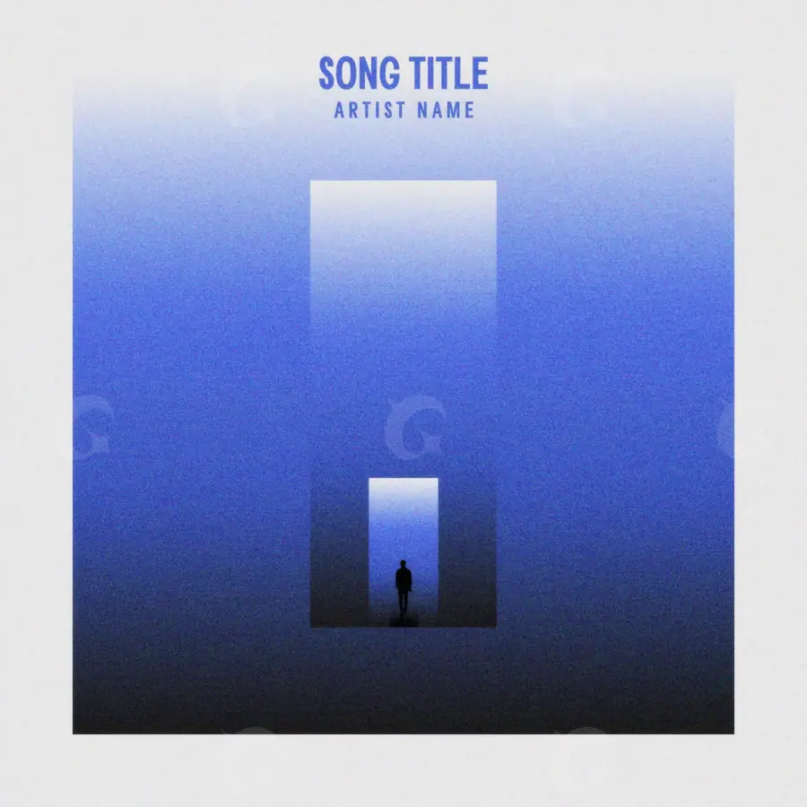 Music cover artwork “Blue Figure”: figure, blue tones