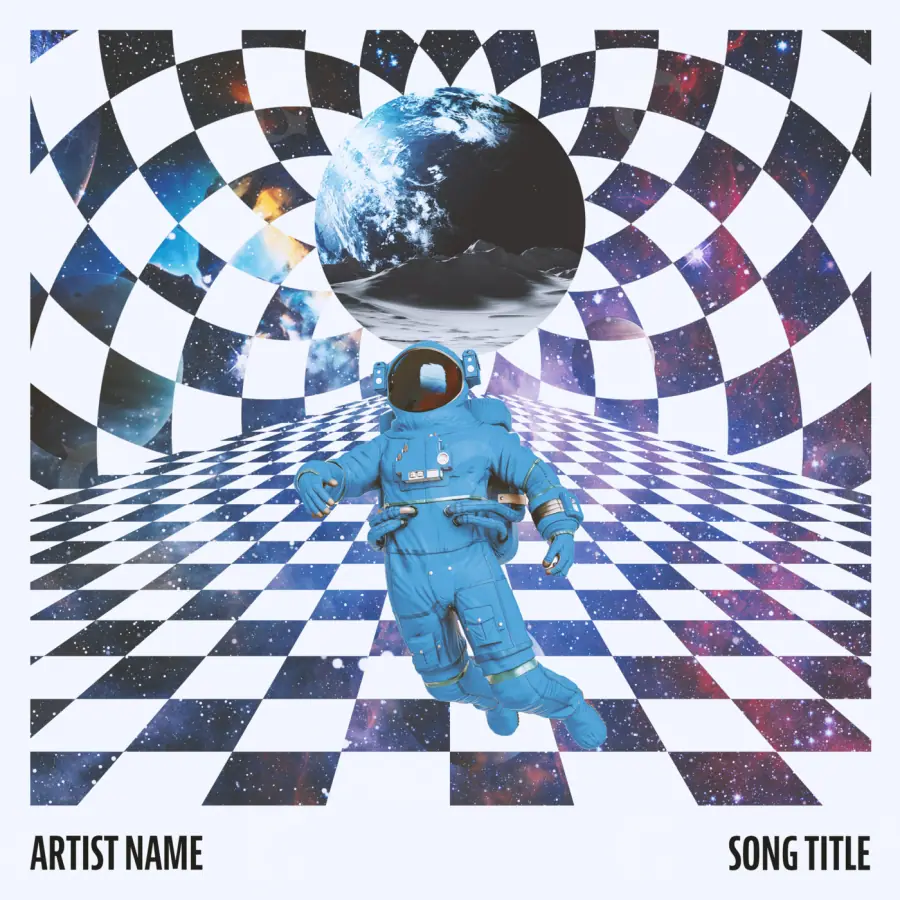 Music cover artwork “Blue Figure”: figure, blue tones