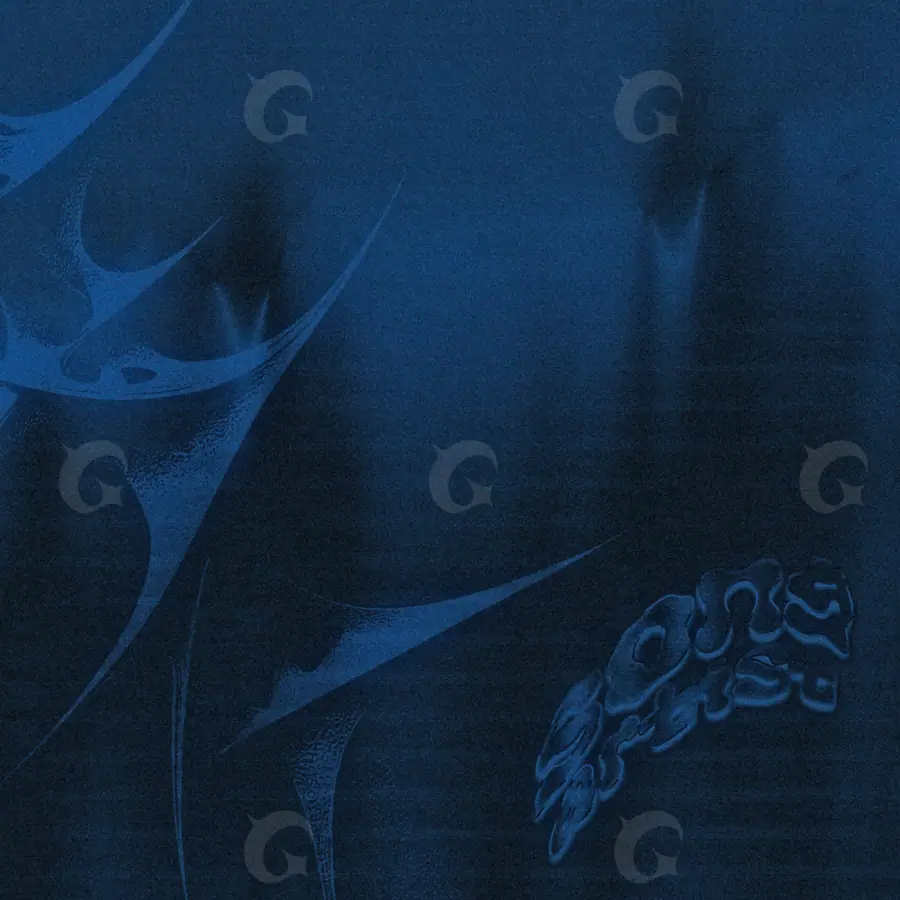 Готовая обложка для трека «Blue Flower»: цветок; палитра — синяя