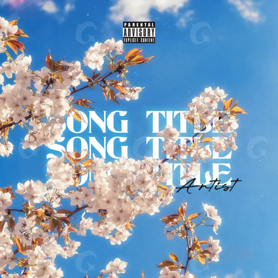 Album cover art “Blue Flower”: flower and tree, blue tones