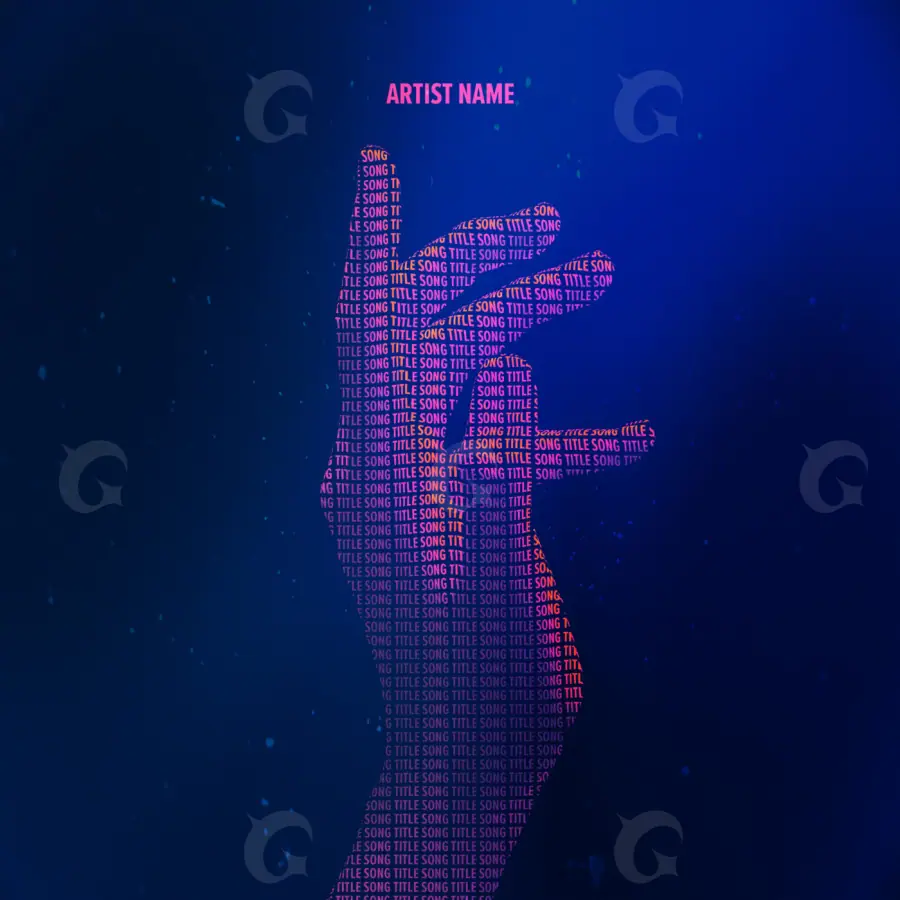 Portada prediseñada «Blue Hand»: mano; color azul