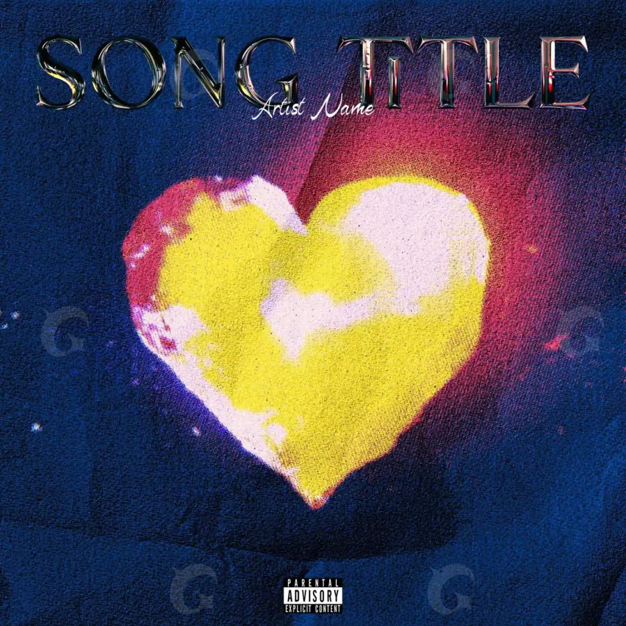 Album cover art “Blue Heart”: heart, blue tones