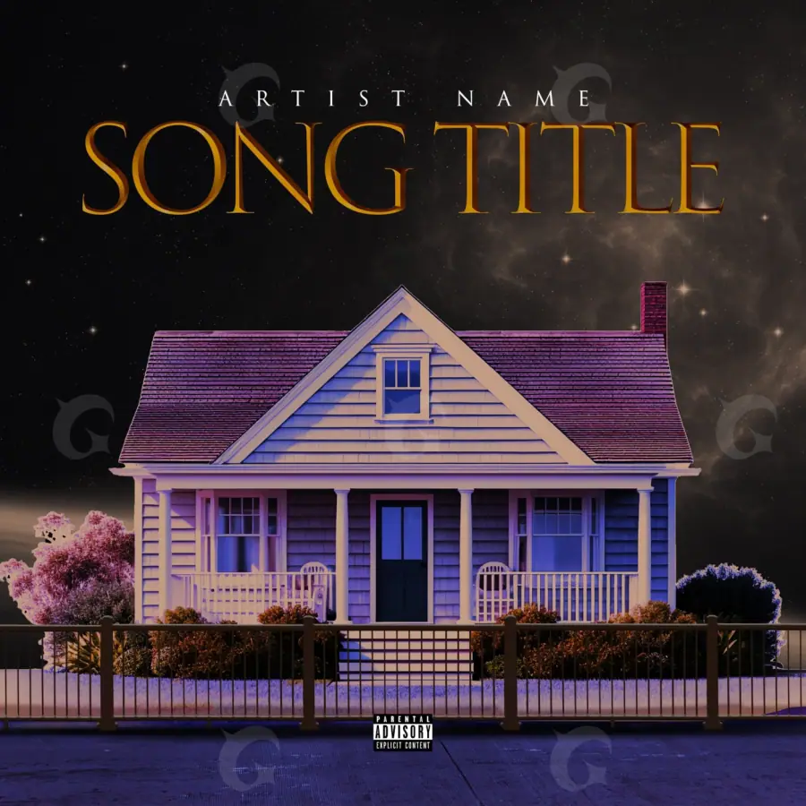Music cover artwork “Blue House”: house, blue tones