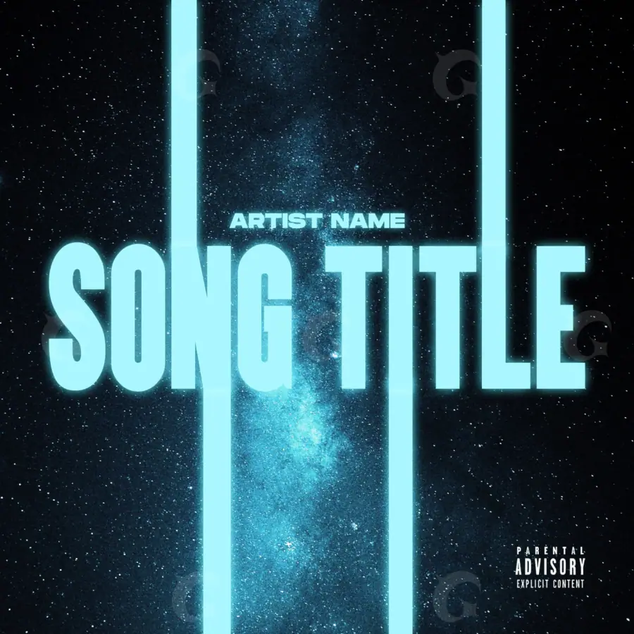Album cover art “Blue Lettering”: lettering, blue tones