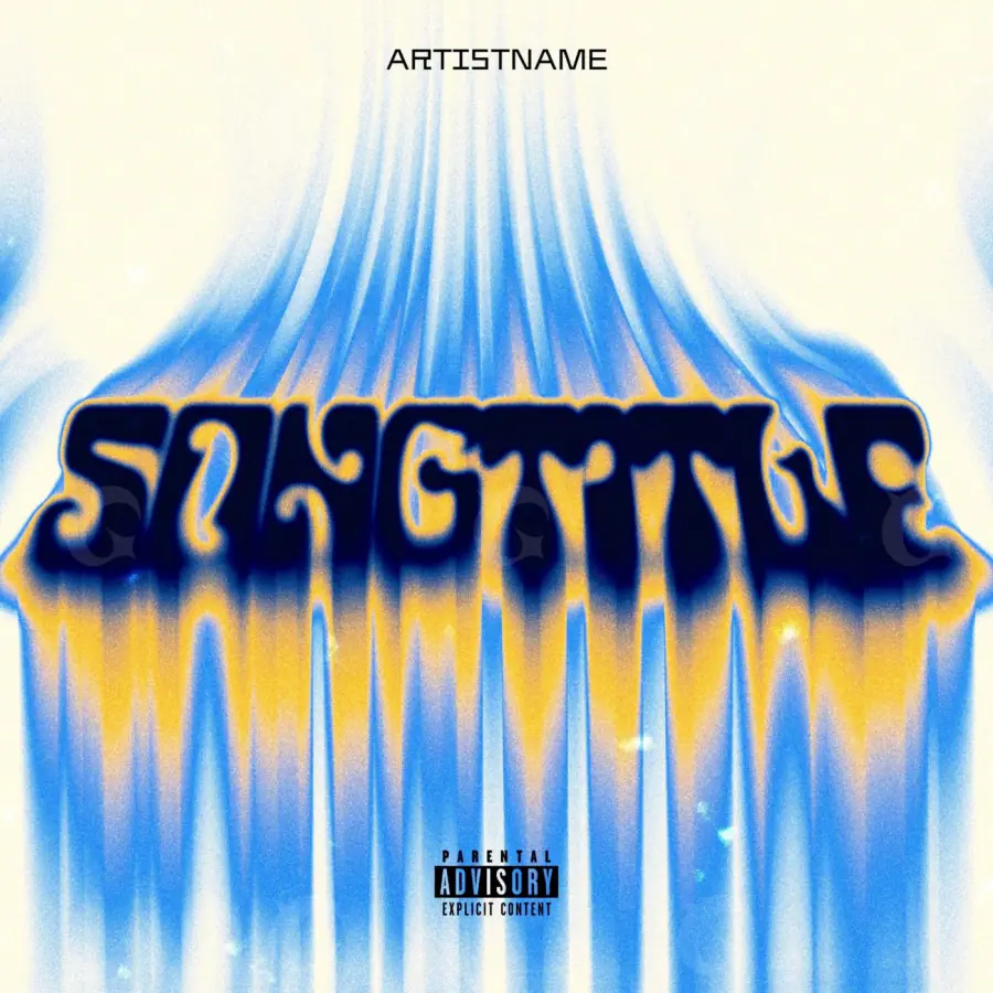 Album cover art “Blue Lettering”: lettering, blue tones