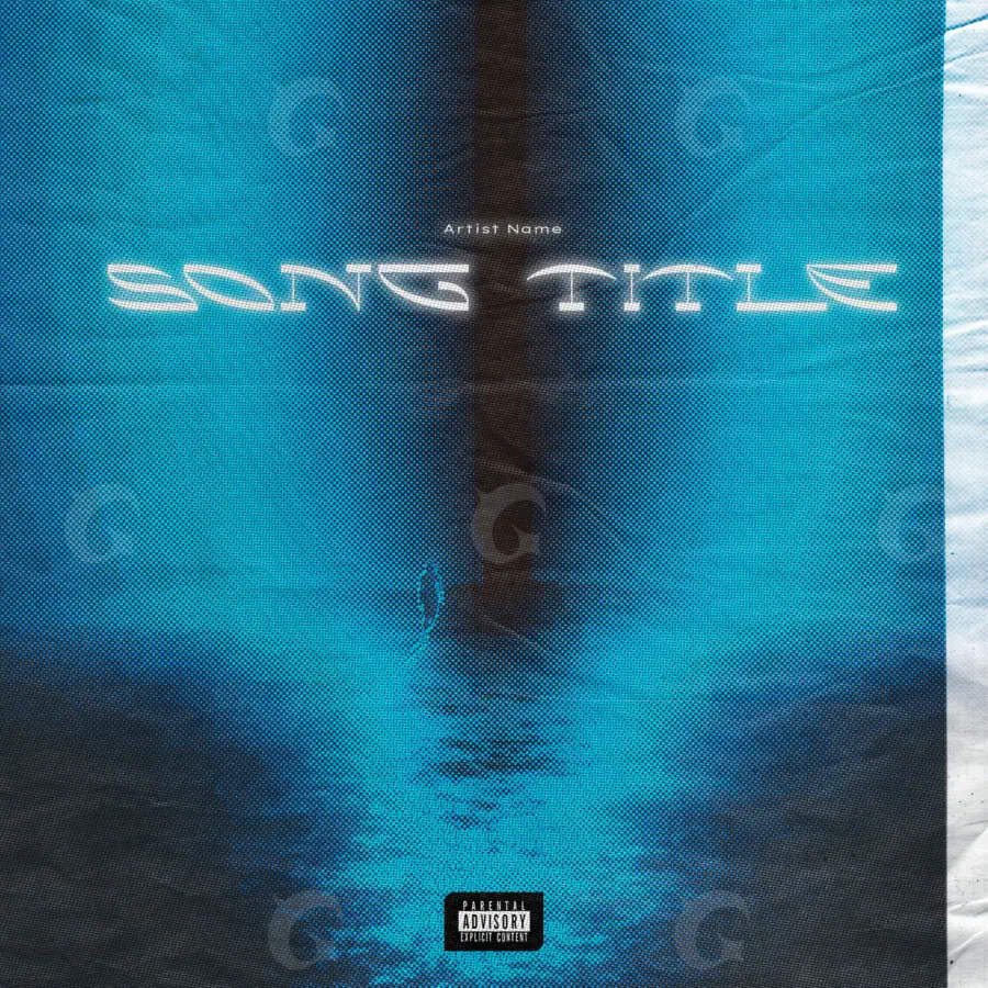 Album cover art “Blue Lettering”: lettering, blue tones