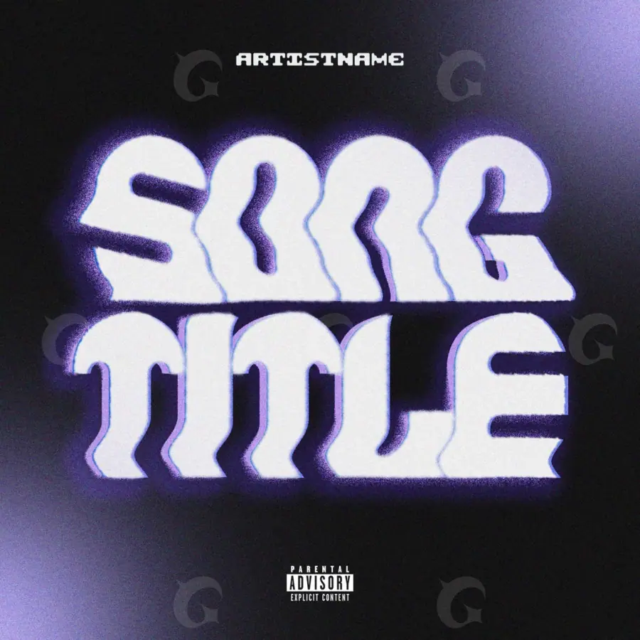 Portada para canción «Blue Lettering»: tipografía; color azul