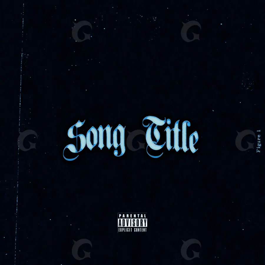 Portada para canción «Blue Lettering»: tipografía; color azul