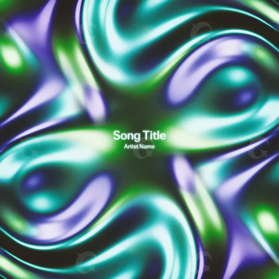 Music cover artwork “Blue Lettering”: lettering and abstract, blue tones