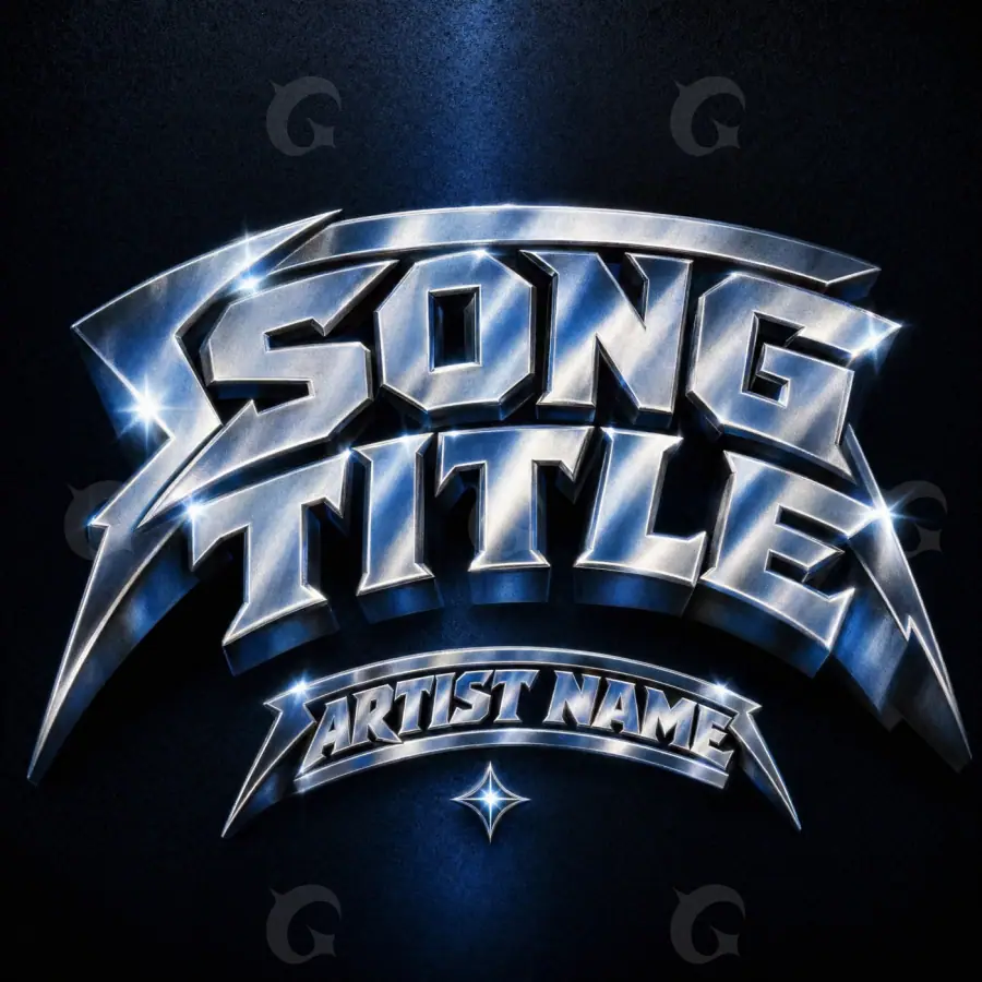 Готовая обложка для трека «Blue Lettering»: типографика; палитра — синяя