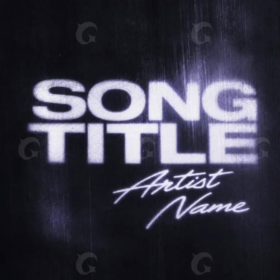 Music cover artwork “Blue Lettering”: lettering, blue tones