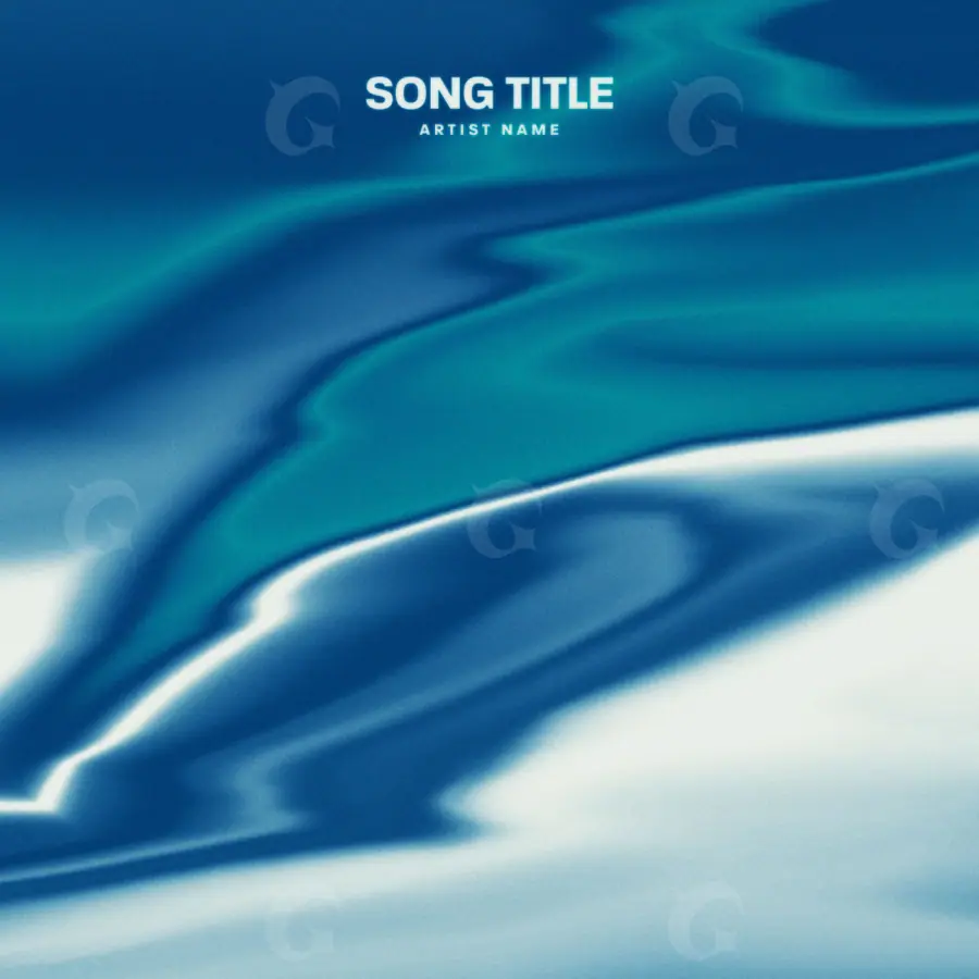 Обложка для песни «Blue Lettering»: типографика; палитра — синяя