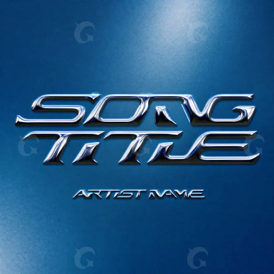 Обложка для альбома «Blue Lettering»: типографика; палитра — синяя