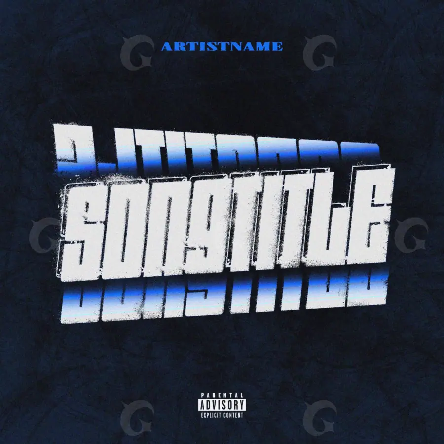 Portada prediseñada «Blue Lettering»: tipografía; color azul