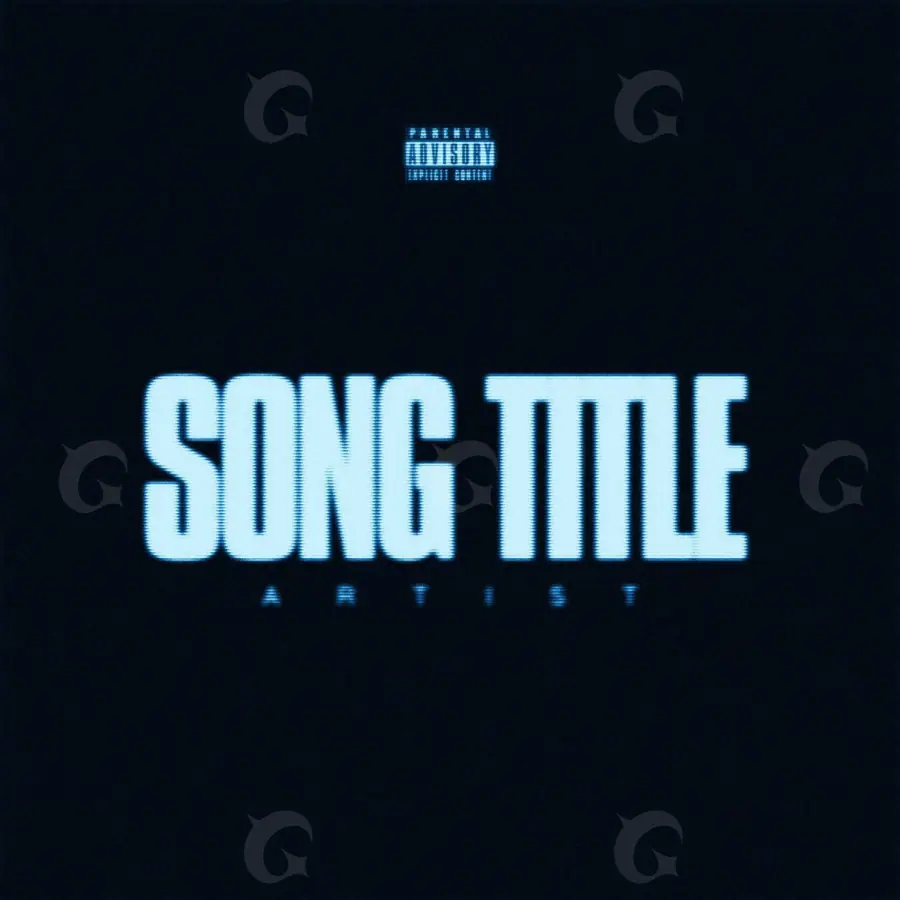 Album cover art “Blue Lettering”: lettering and abstract, blue tones