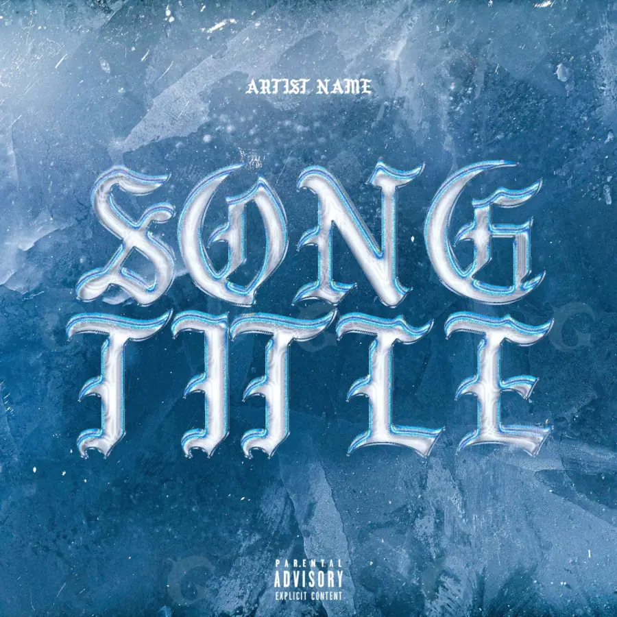 Album cover art “Blue Lettering”: lettering, blue tones