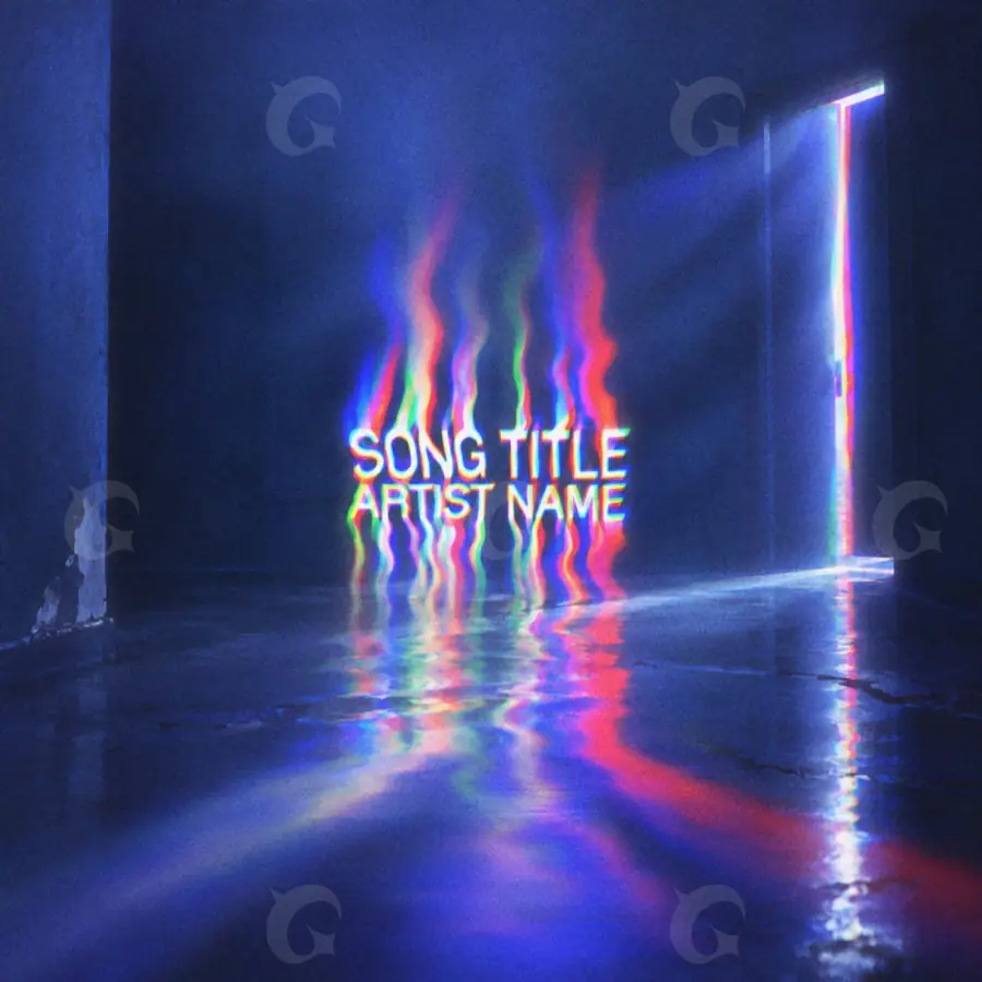 Music cover artwork “Blue Lettering”: lettering, blue tones