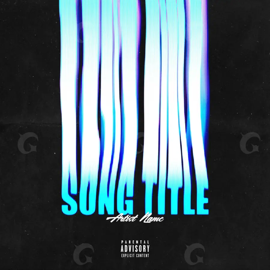 Album cover art “Blue Lettering”: lettering, blue tones