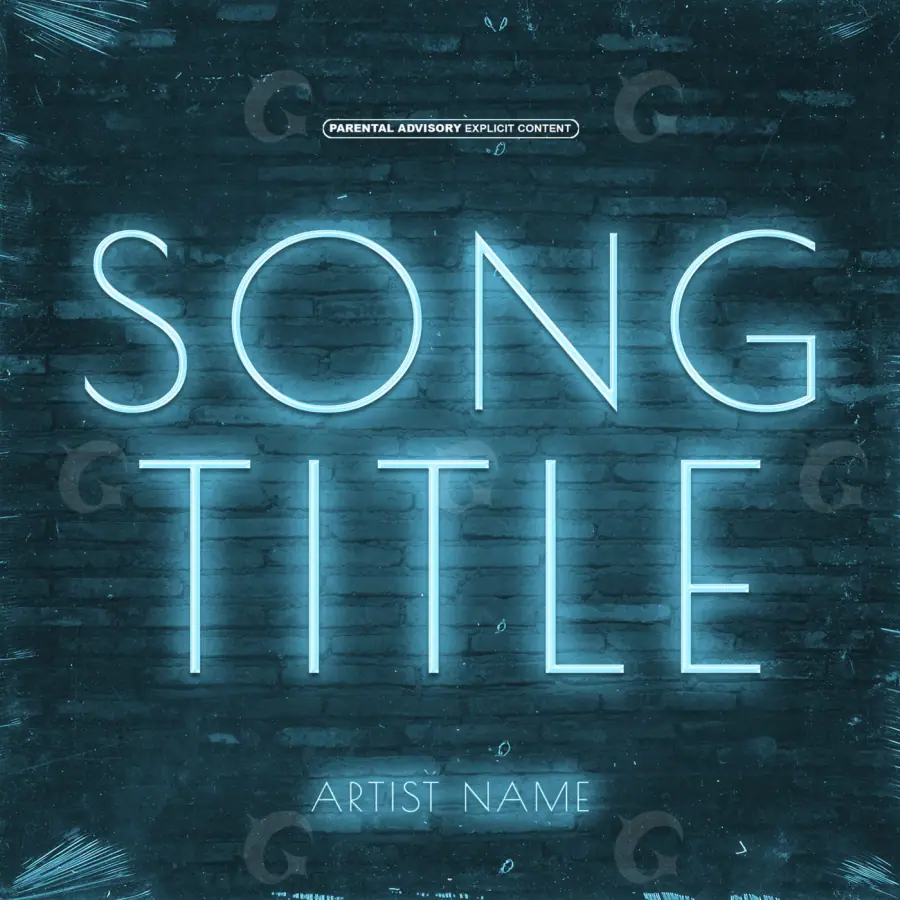 Обложка для альбома «Blue Lettering»: типографика; палитра — синяя