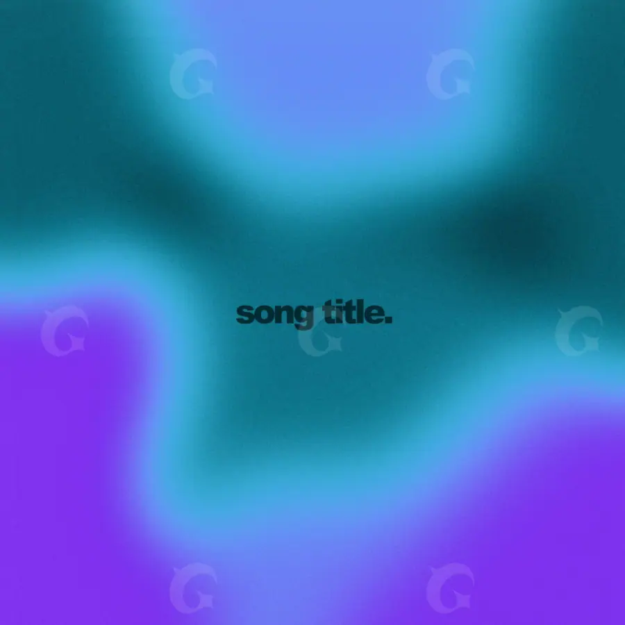 Premade cover art “Blue Lettering”: lettering and abstract, blue tones