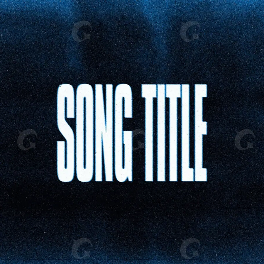 Готовая обложка для трека «Blue Lettering»: типографика; палитра — синяя