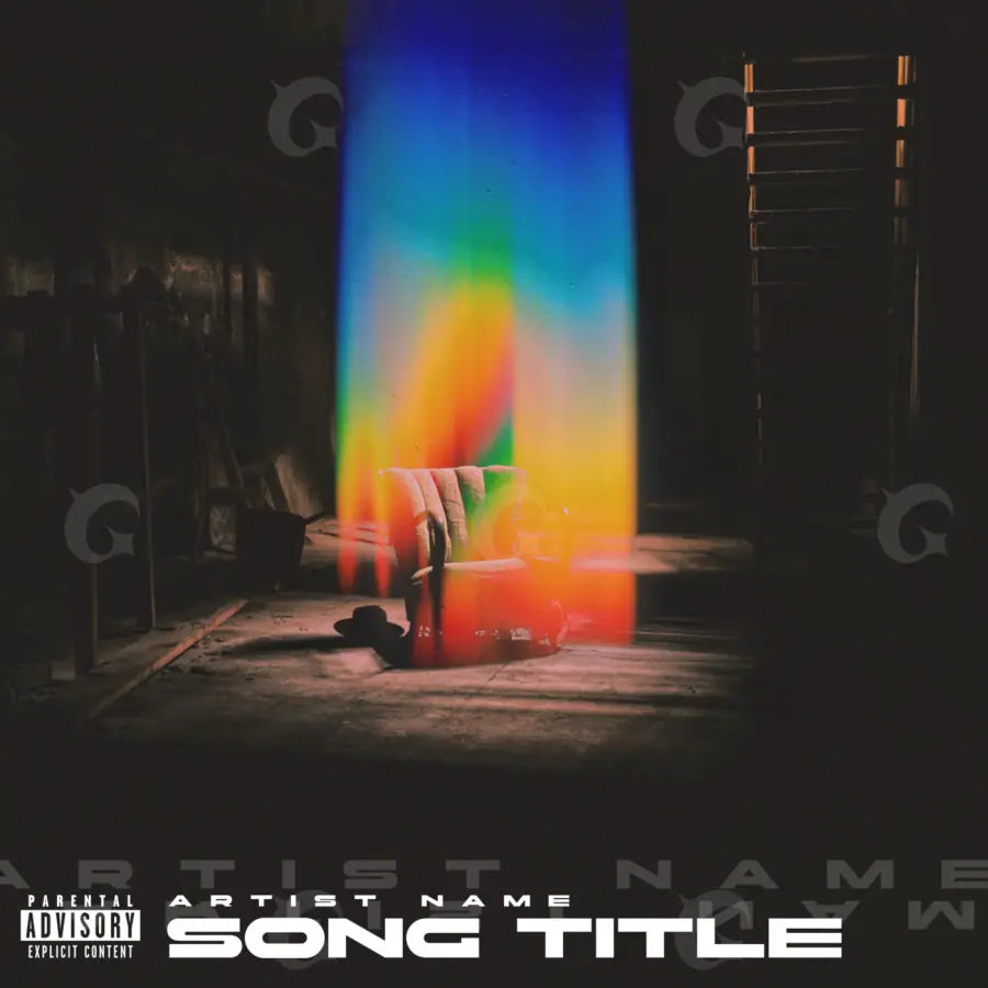 Arte de portada musical «Blue Lettering»: tipografía; color azul