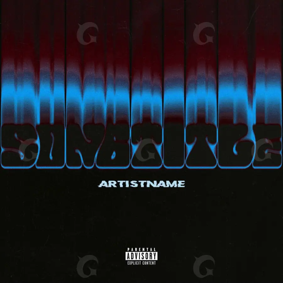Album cover art “Blue Lettering”: lettering, blue tones