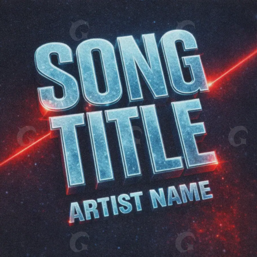 Portada para canción «Blue Lettering»: tipografía; color azul