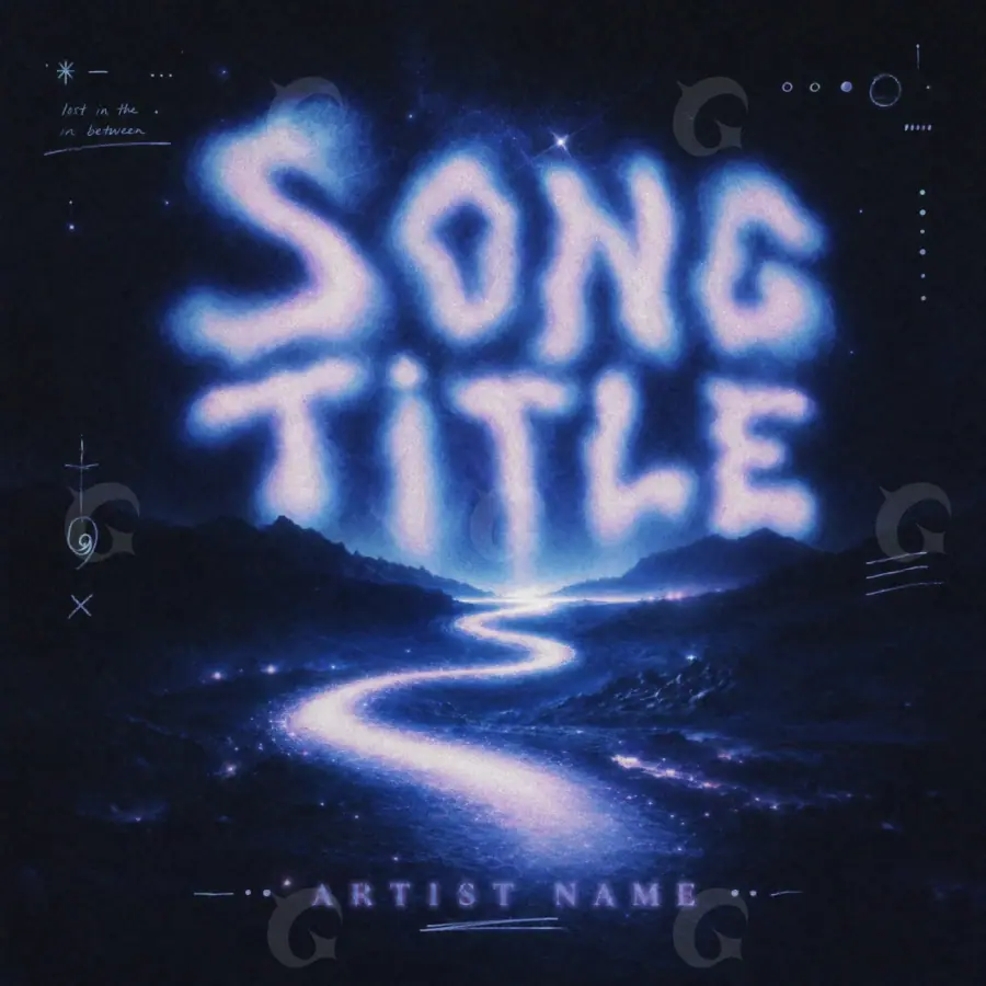 Обложка для альбома «Blue Lettering»: типографика; палитра — синяя