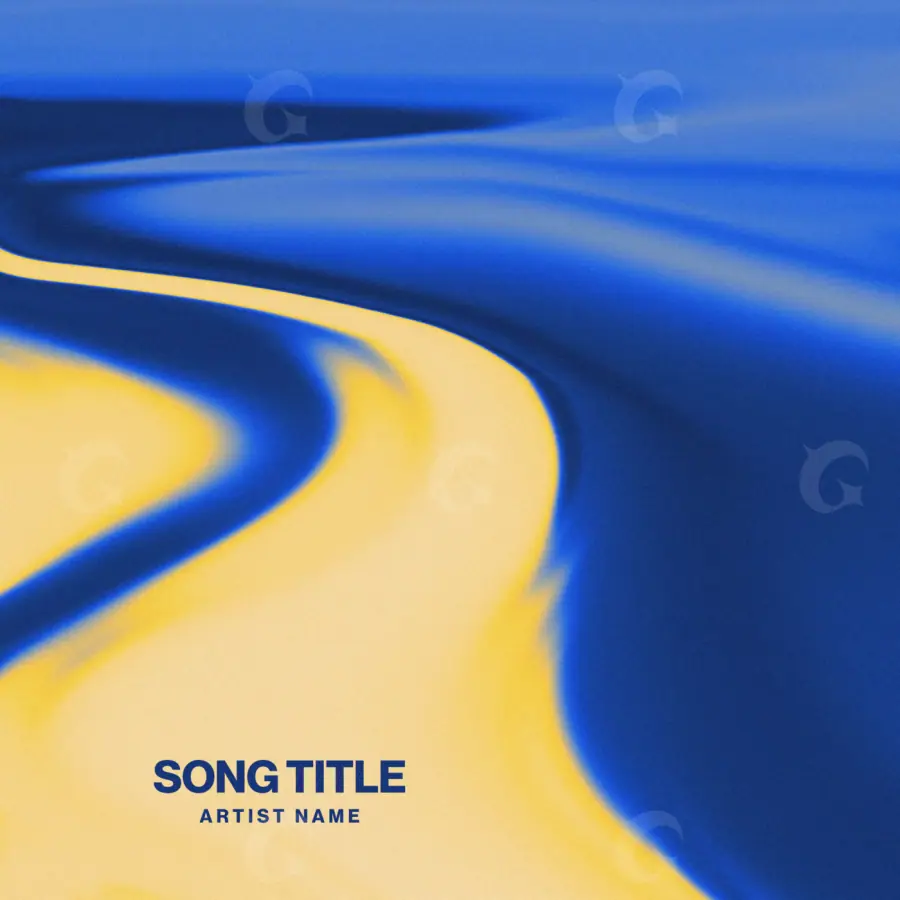 Обложка для альбома «Blue Lettering»: типографика; палитра — синяя