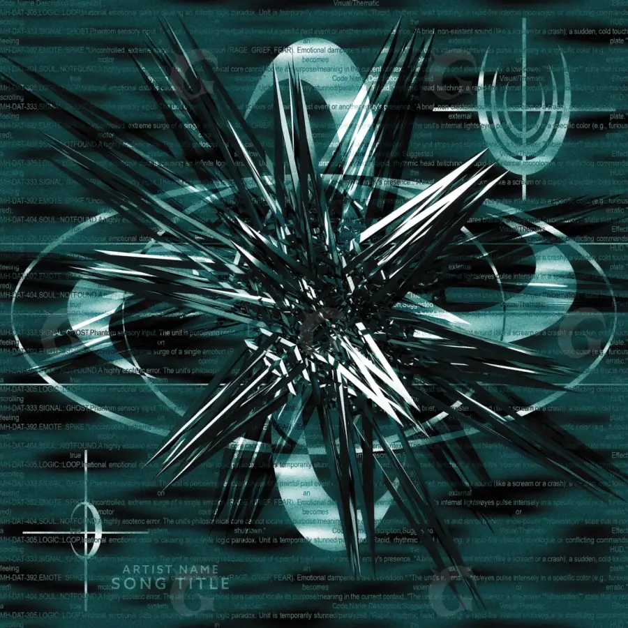 Arte de portada musical «Blue Lettering»: tipografía; color azul
