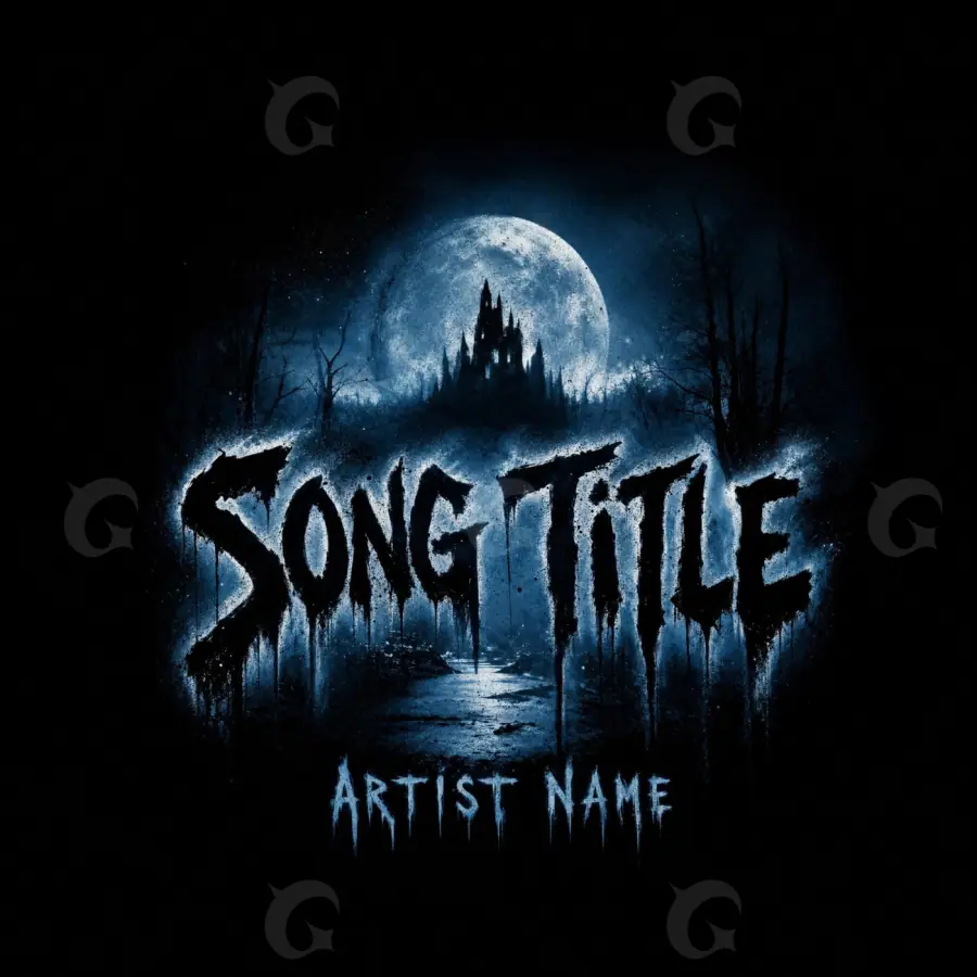 Обложка для альбома «Blue Lettering»: типографика; палитра — синяя