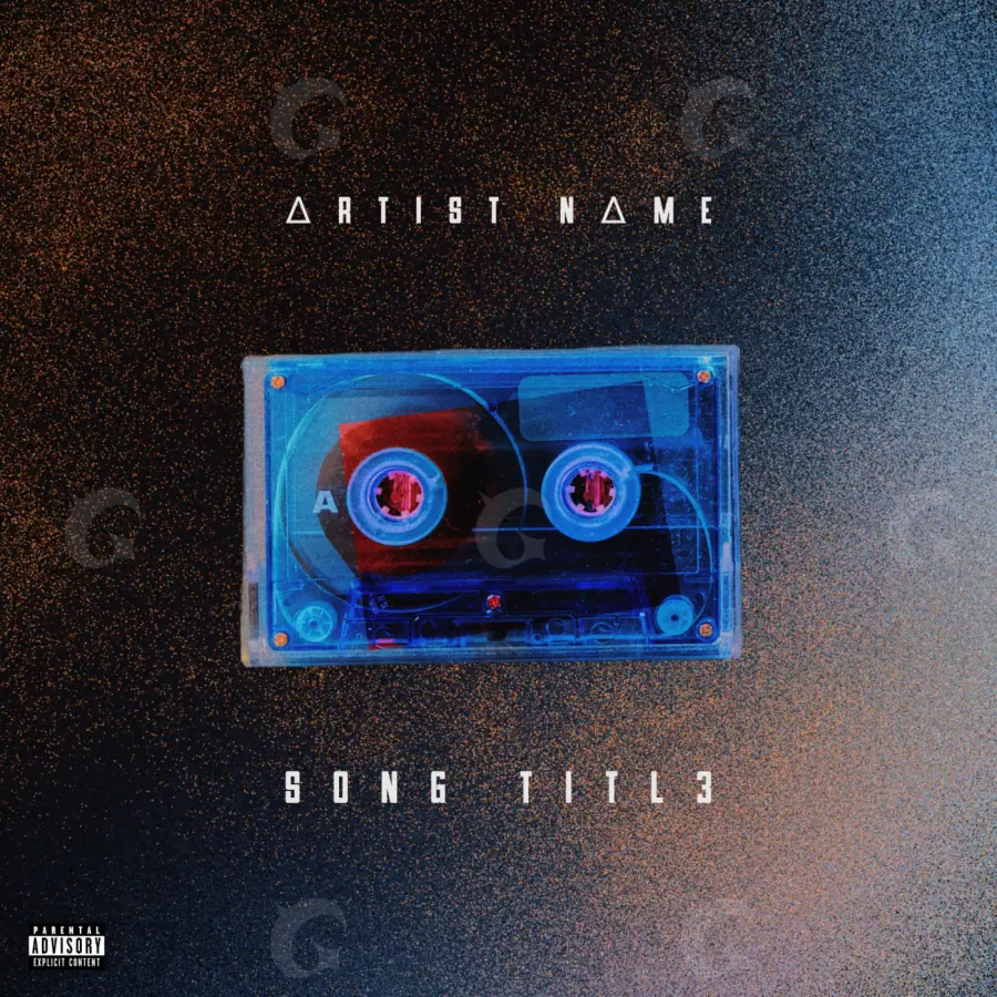 Portada para canción «Blue Lettering»: tipografía; color azul