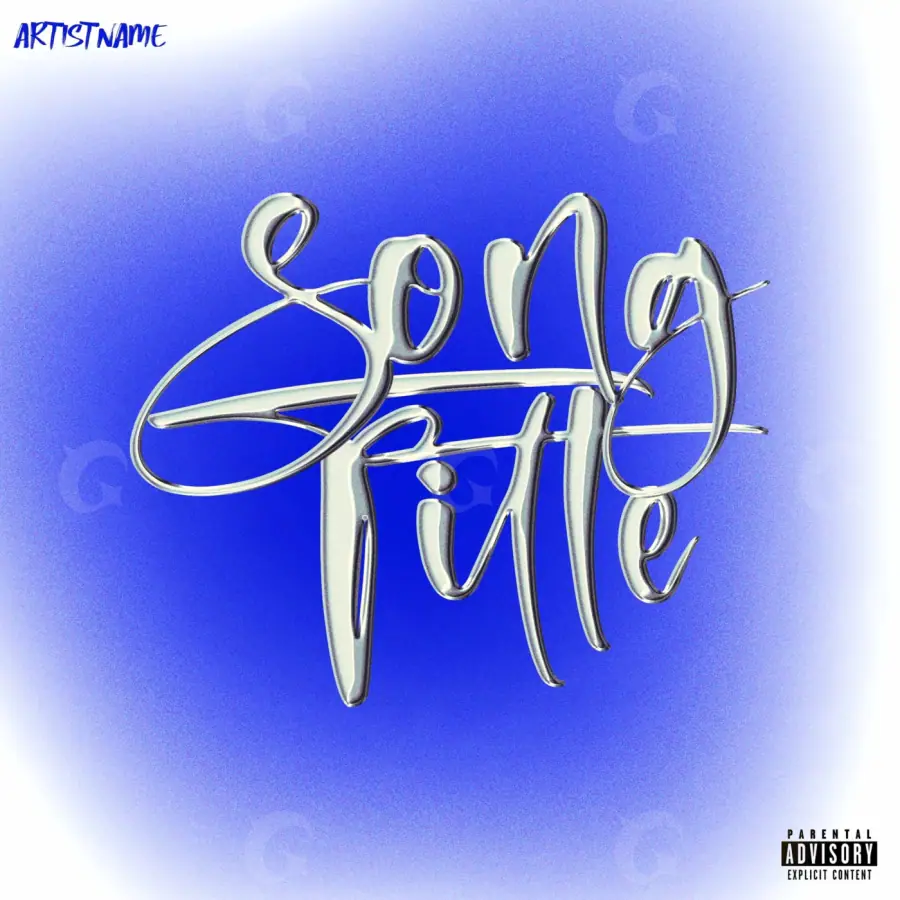 Portada para canción «Blue Lettering»: tipografía; color azul