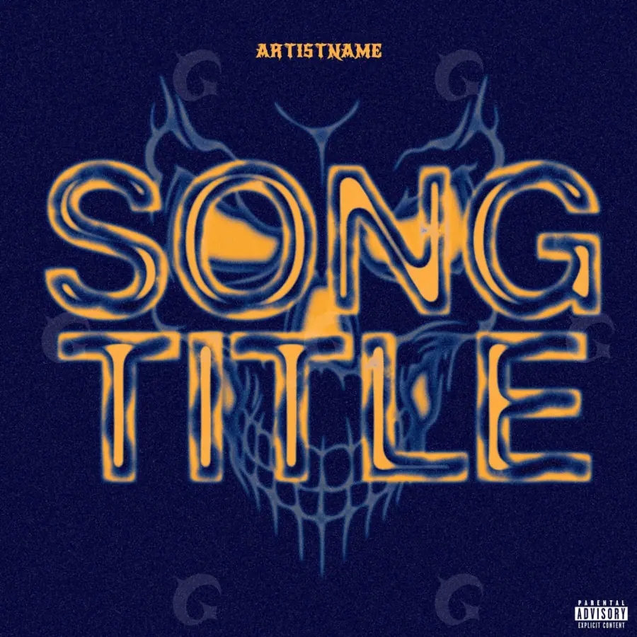 Music cover artwork “Blue Lettering”: lettering, blue tones