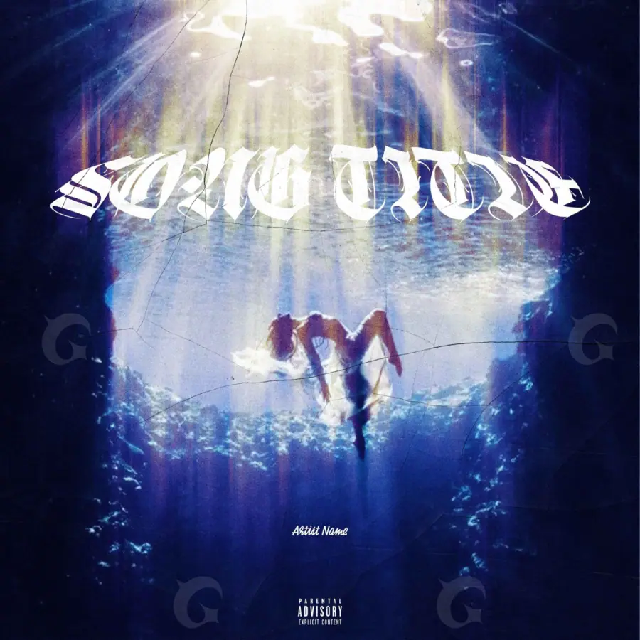 Music cover artwork “Blue Lettering”: lettering, blue tones