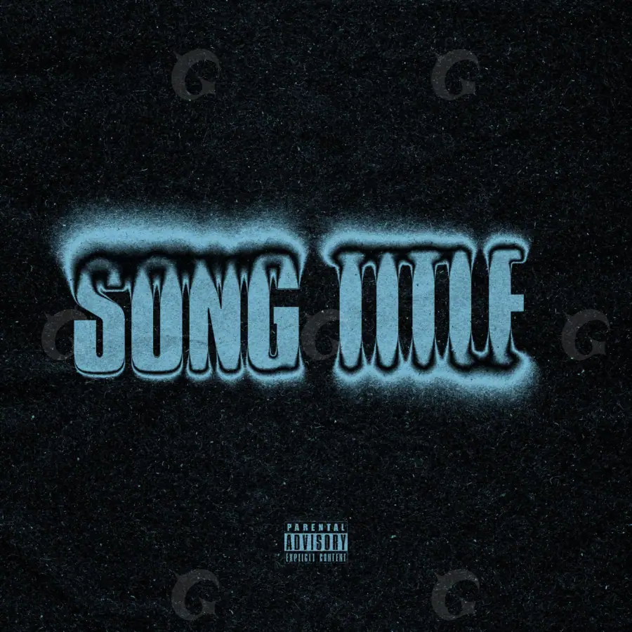 Music cover artwork “Blue Lettering”: lettering and abstract, blue tones