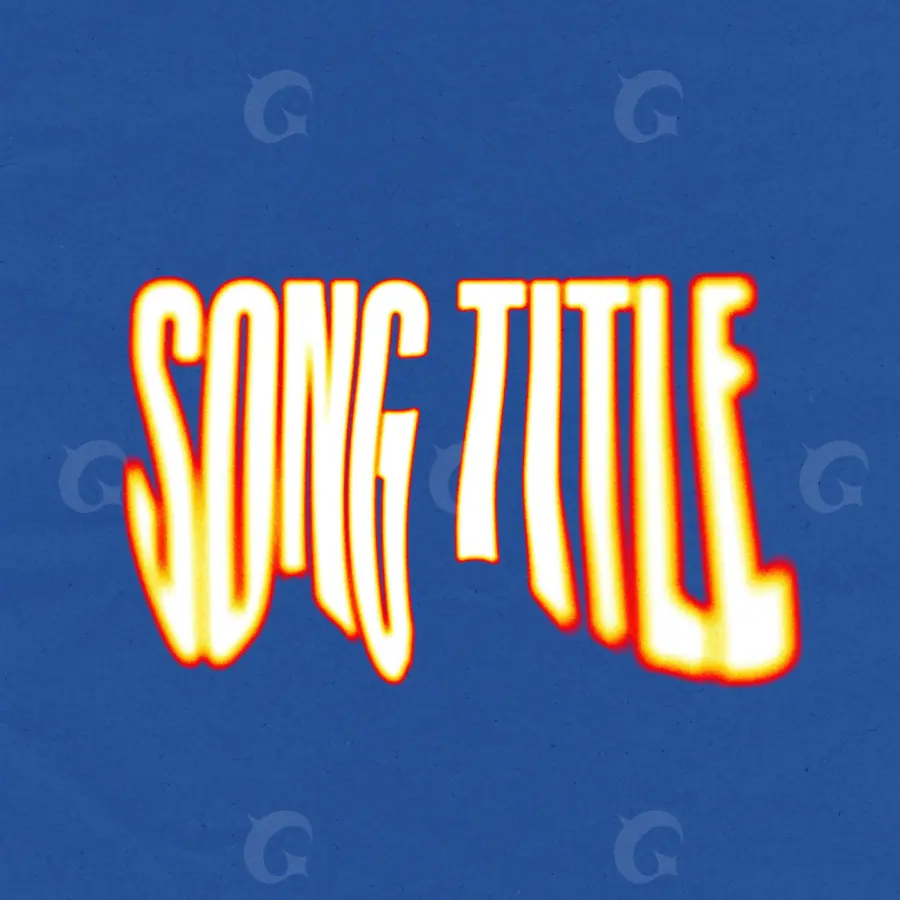 Обложка для песни «Blue Lettering»: типографика и абстракция; палитра — синяя