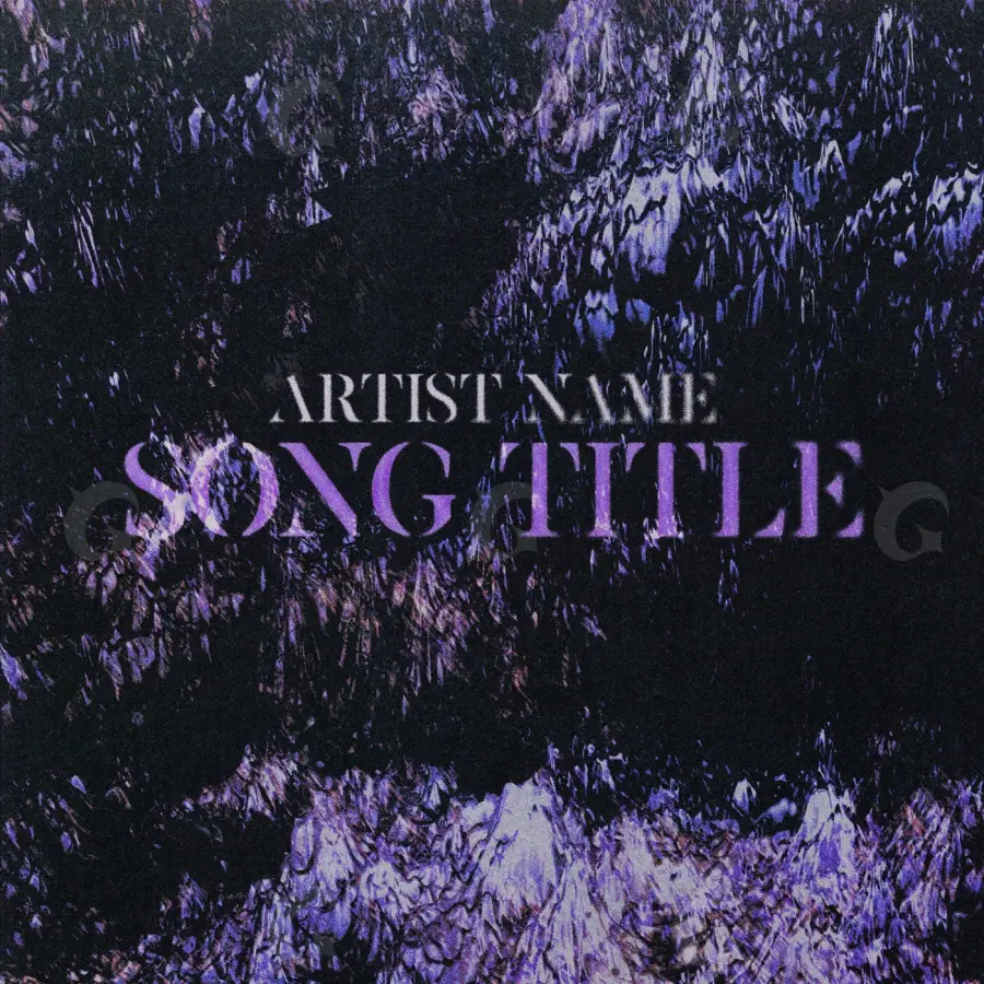 Portada para canción «Blue Lettering»: tipografía; color azul