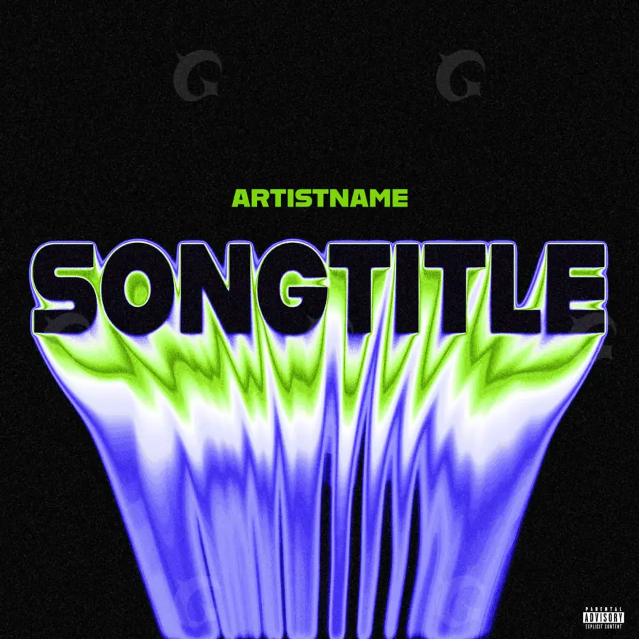 Music cover artwork “Blue Lettering”: lettering, blue tones