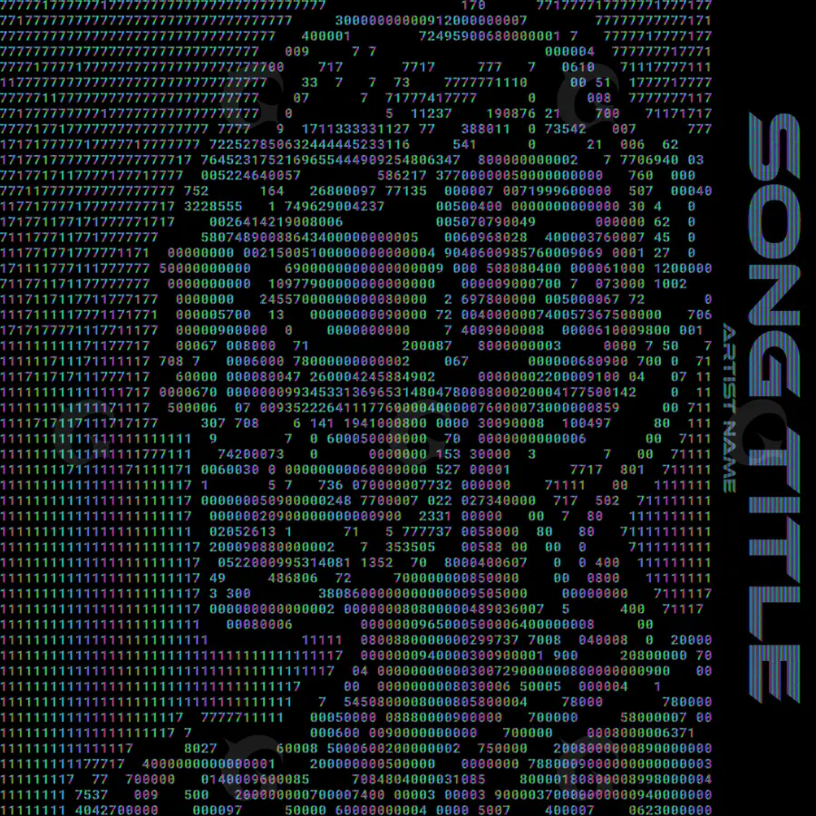 Portada para canción «Blue Lettering»: tipografía; color azul