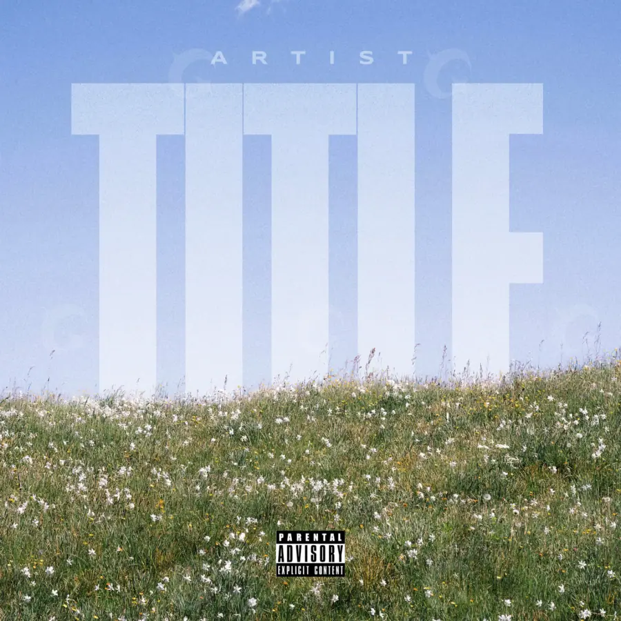 Music cover artwork “Blue Lettering”: lettering, blue tones