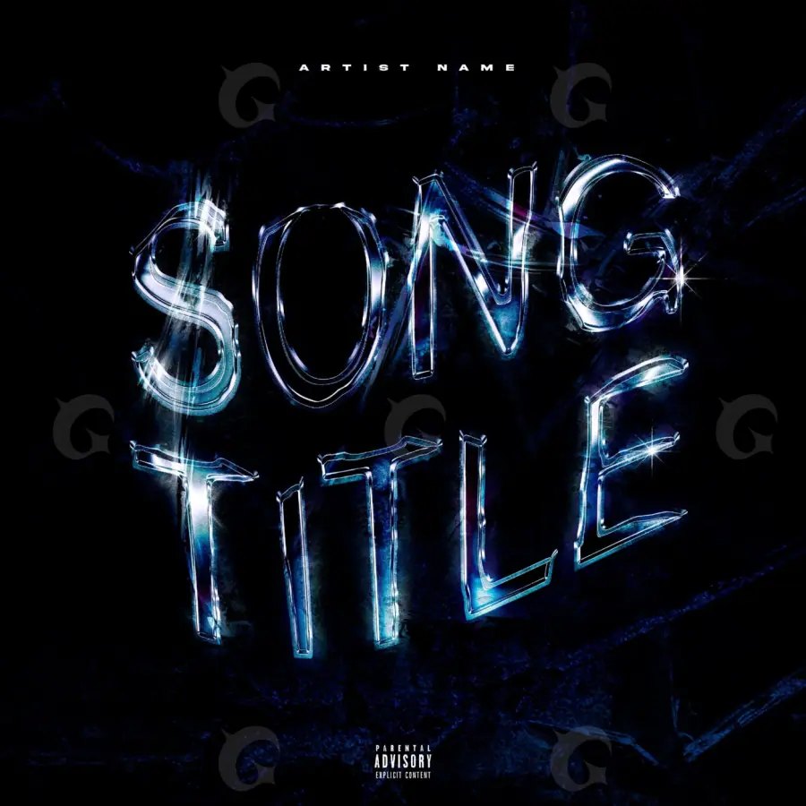 Portada prediseñada «Blue Lettering»: tipografía; color azul