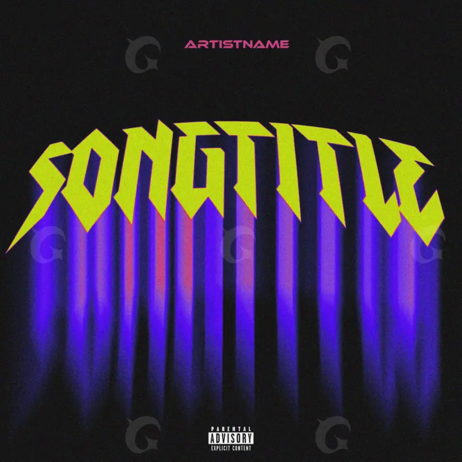 Portada para canción «Blue Lettering»: tipografía; color azul
