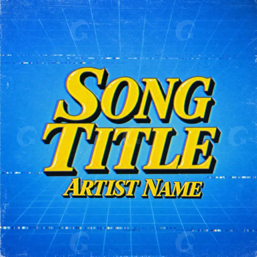 Обложка для песни «Blue Lettering»: типографика; палитра — синяя